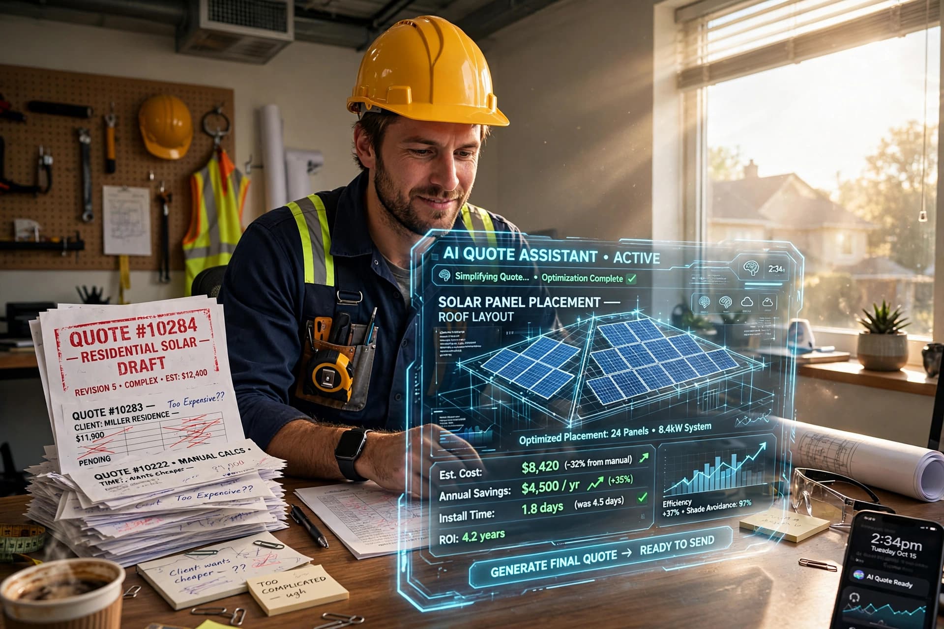 Adieux aux Devis Manuels : Un Agent IA Révolutionne la Génération de Propositions pour l'Installateur de Panneaux Photovoltaïques