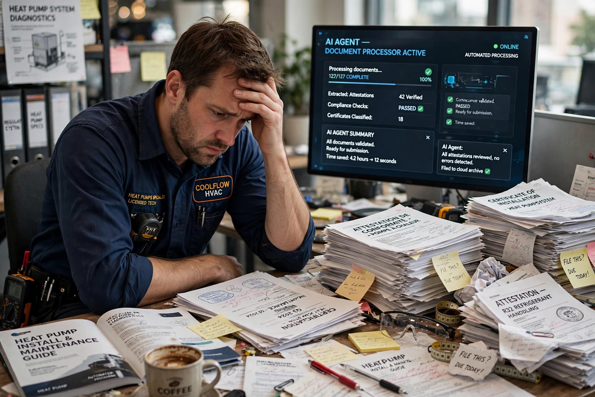 Optimisez la gestion des attestations de capacité pour les installateurs de PAC grâce à l'IA