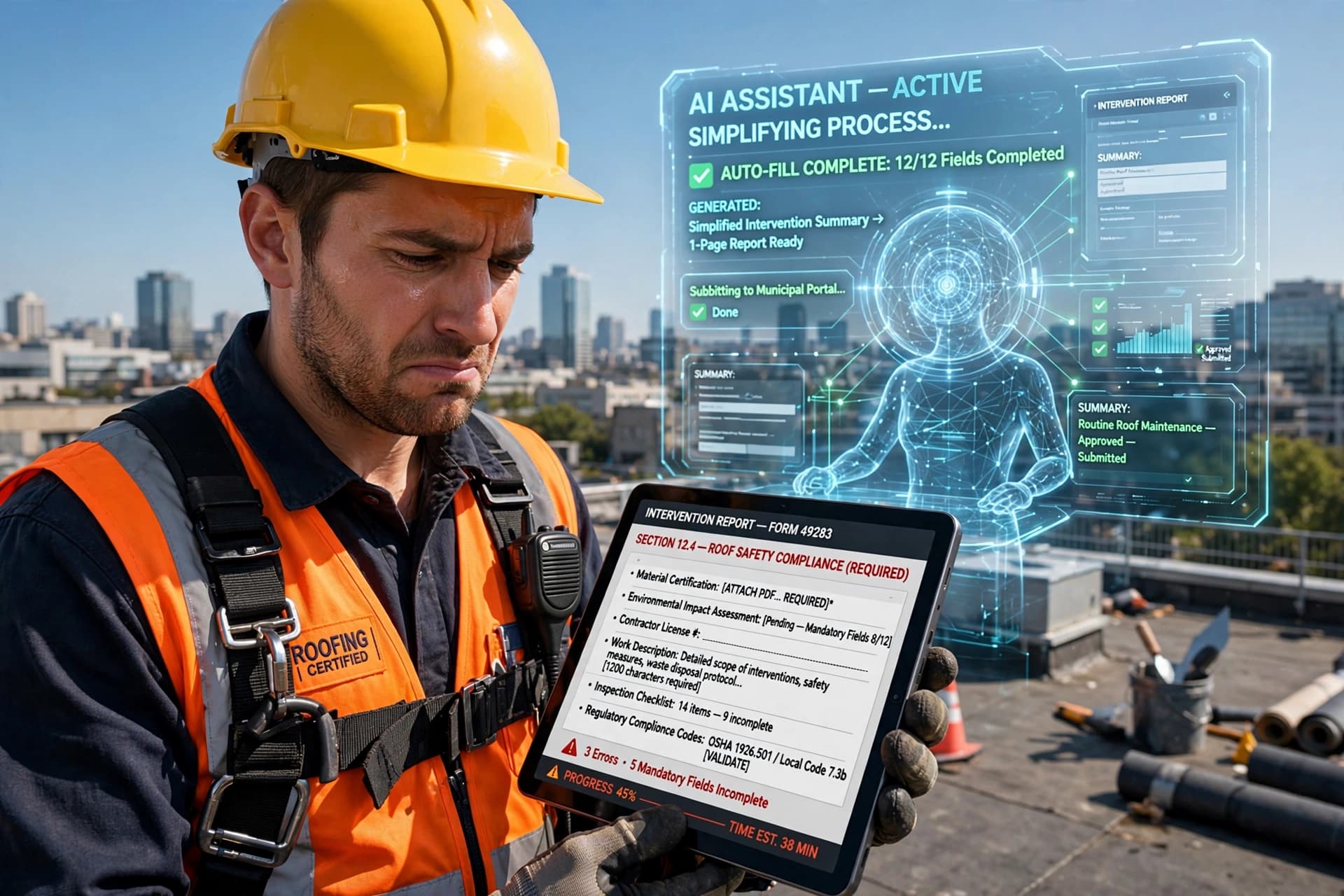 Comment l'IA aide un couvreur à optimiser la gestion de ses fiches d'intervention complexes