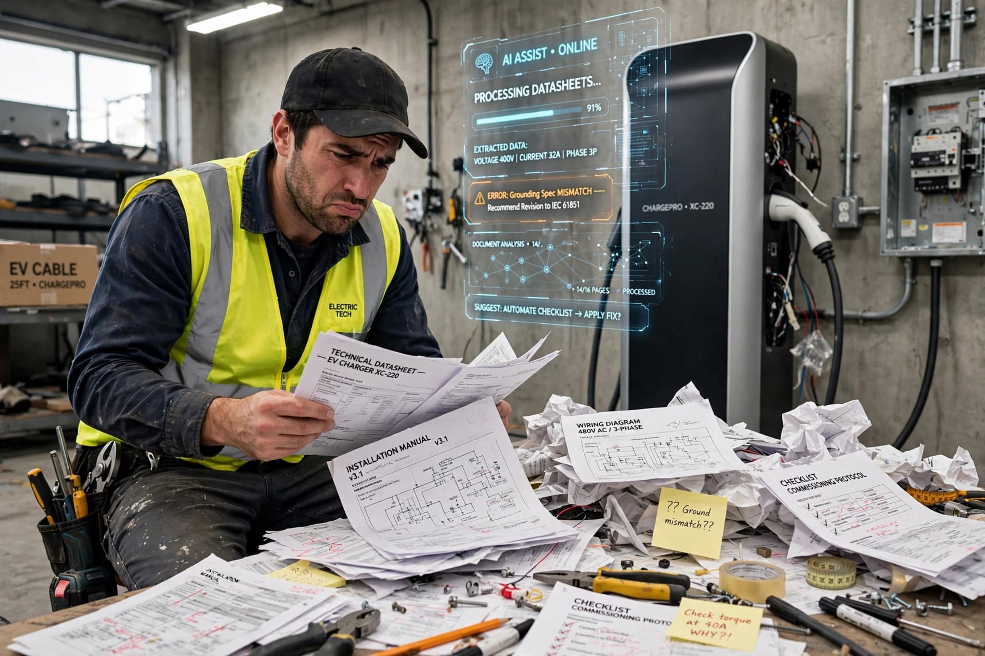 Optimiser la gestion des fiches techniques produits pour les installateurs de bornes de recharge avec l'IA
